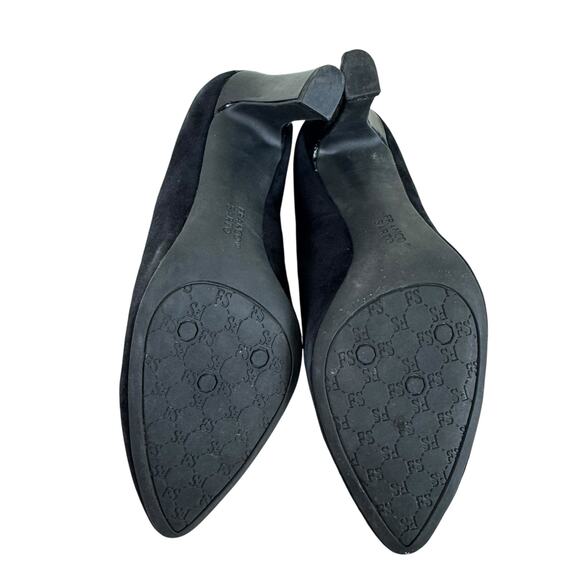 Franco Sarto Vella Black Suede Pointed Toe Bootie Stiletto Heels Women's Sz 8.5 - Picture 4 of 6